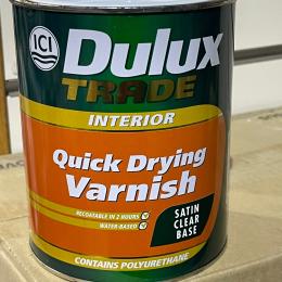 Dulux trade varnish offer 30 units avaialble at £10 per tin 